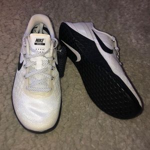 Nike Metcon athletic shoes.